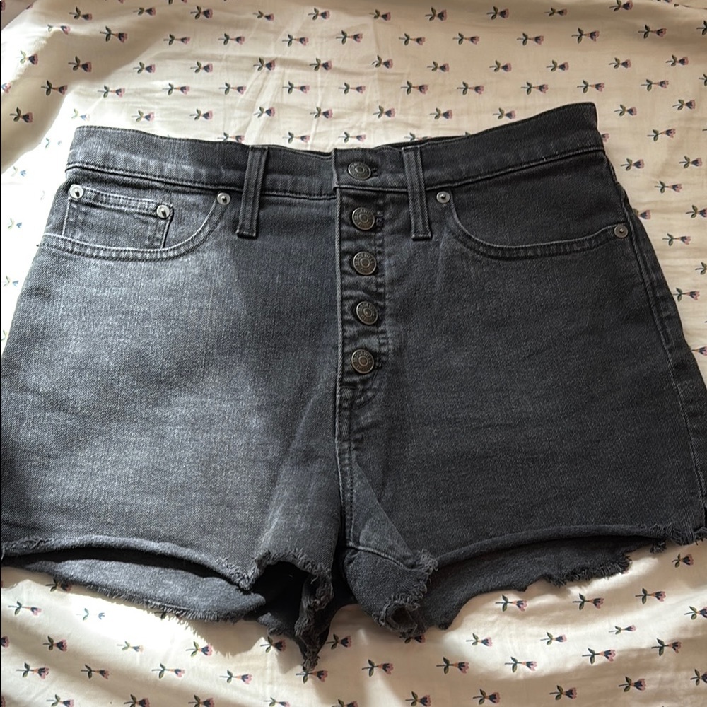 Women's Gray Denim Shorts